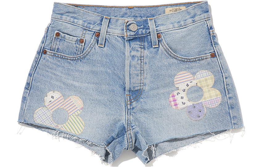 

Levis Джинсовые шорты женские синие