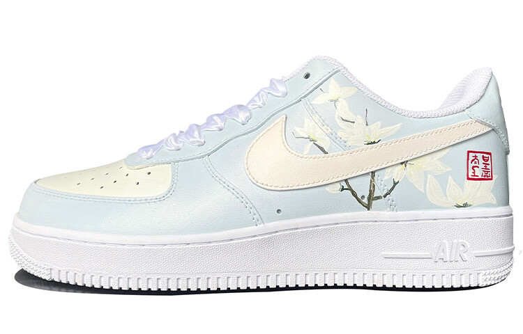 

Кроссовки Nike Air Force 1 Skateboard Shoes Women's Low-Top White Blue, Синий, Кроссовки Nike Air Force 1 Skateboard Shoes Women's Low-Top White Blue