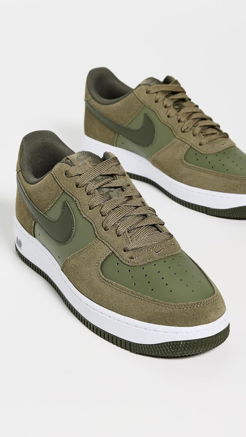 Мужские кроссовки Nike Air Force 1 '07 LV8, белый/хаки/оливковый — фото 4