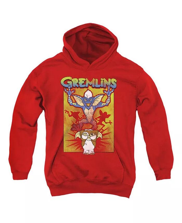 

Мальчики Молодежь Be Afraid Pull Over Hoodie / Толстовка с капюшоном Gremlins, красный