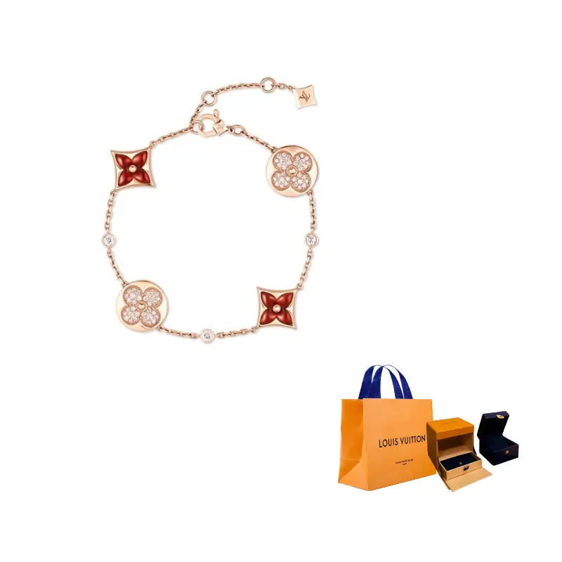 

LOUIS VUITTON Светлый халцедон, бриллиант, драгоценный камень 18K золото браслеты унисекс Gold