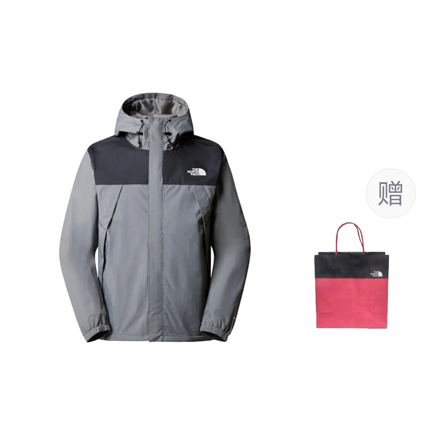 

Ветровка мужская серый + подарочный пакет The North Face