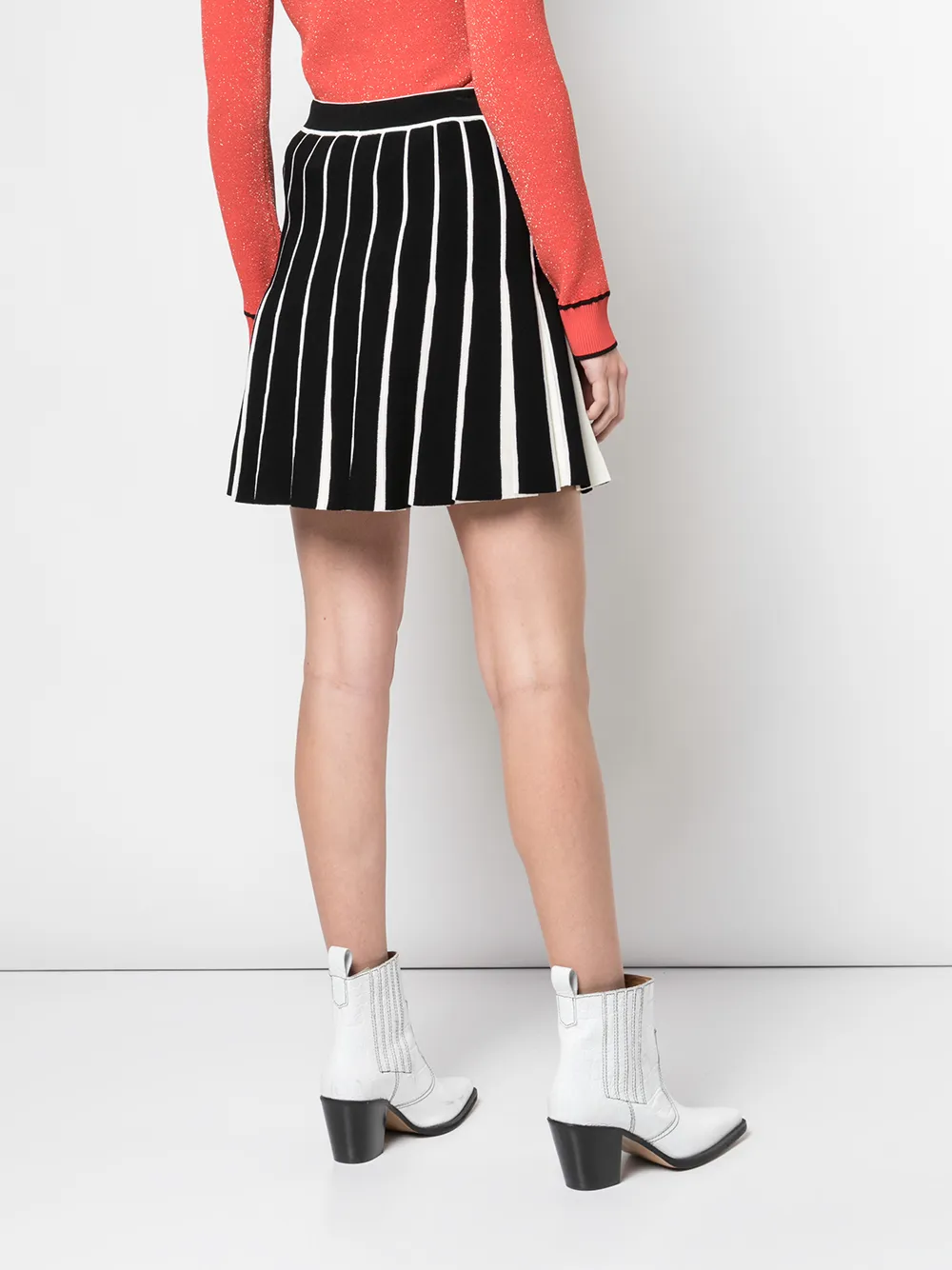 Юбка с контрастными складками OFF-WHITE, черный — фото 4