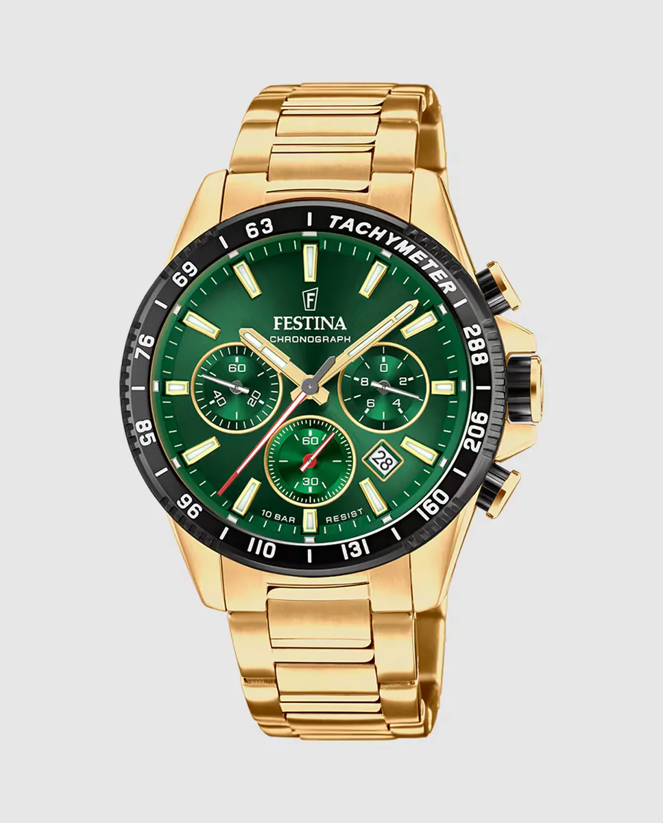 

F20634/4 Мужские часы Timeless Chronograph из золотой стали Festina, золотой