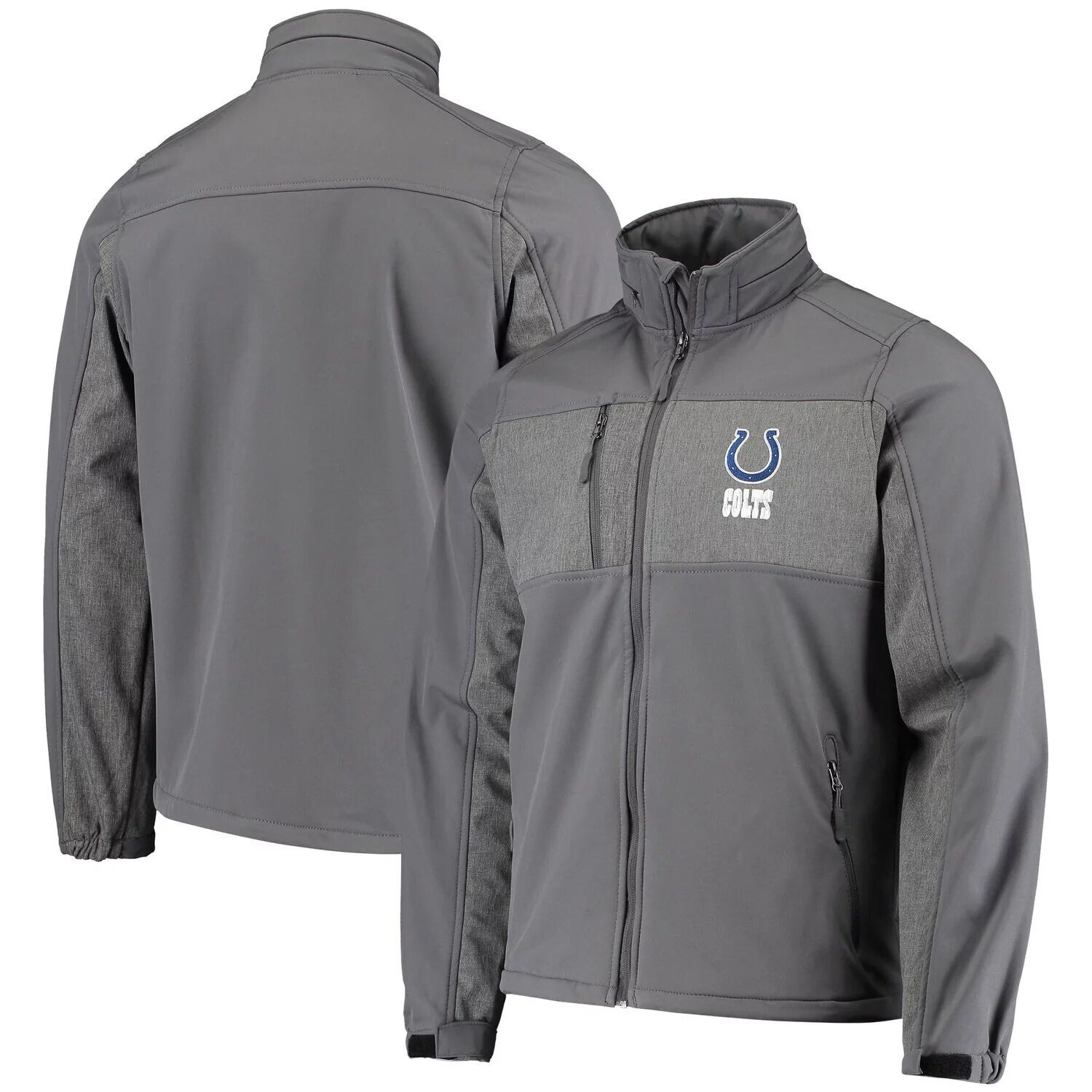 

Мужская куртка Dunbrooke Graphite Indianapolis Colts Circle Zephyr Softshell с молнией во всю длину