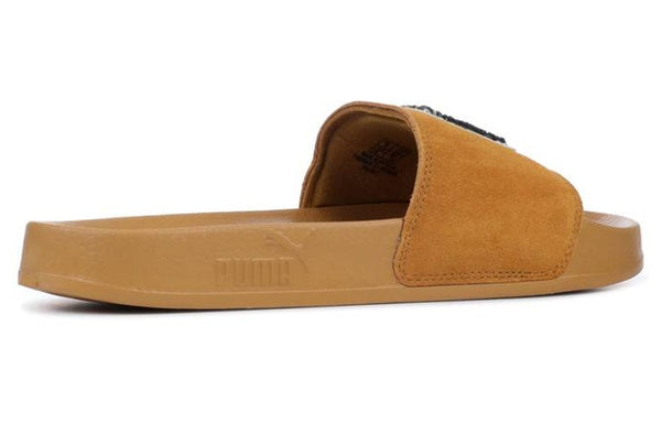 Тапочки fenty x leadcat slide 'f.u.' Puma, золотой — фото 3
