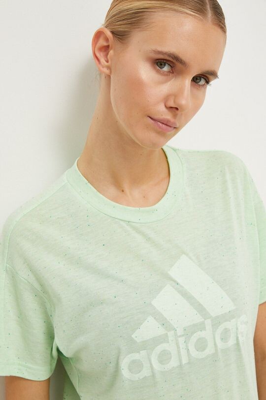 Адидас футболка adidas, зеленый — фото 4