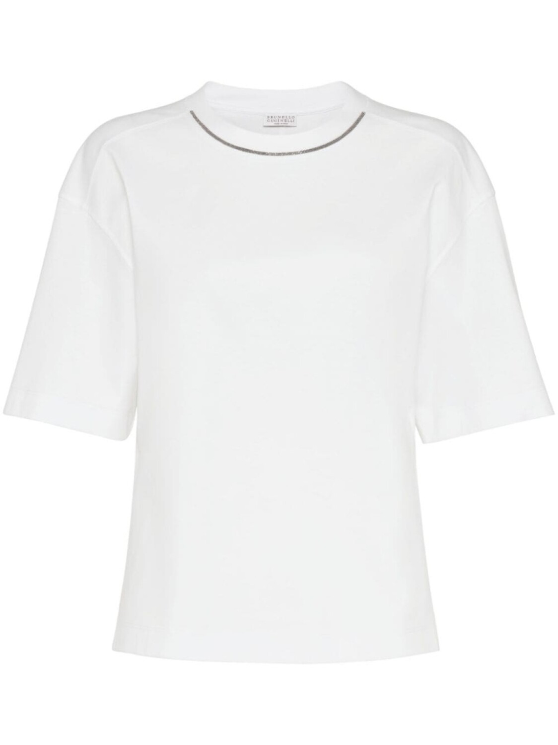 

Brunello Cucinelli футболка с декором Monili, белый