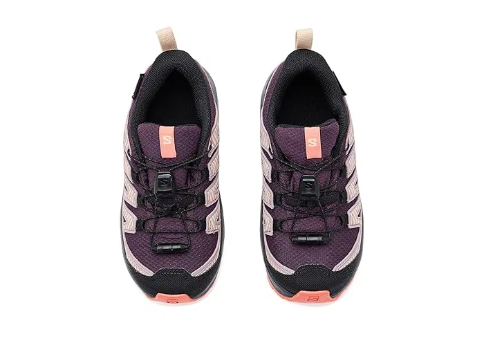 Кроссовки для трейла Xa Pro V8 Waterproof Salomon Kids, Plum Kitten/Turbulence/Fusion Coral — фото 3
