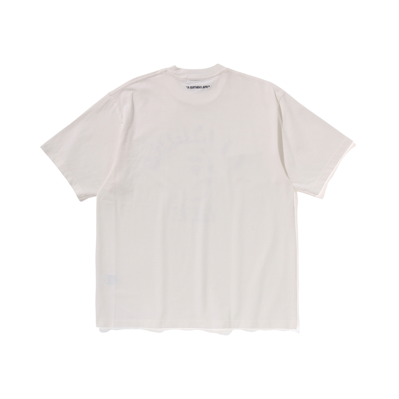 Футболка Bape Garment Dye Spray Print College Relaxed Fit A BATHING APE, синий — фото 4