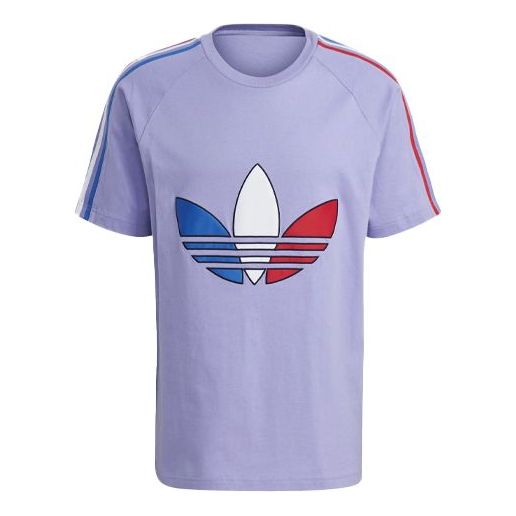 

Футболка adidas originals Tricol Tee 2 Logo Tee, фиолетовый
