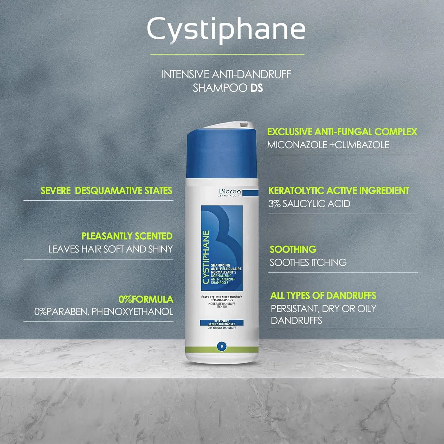 Интенсивный шампунь против перхоти «Cystiphane DS» от Bailleul Cystiphane — фото 4