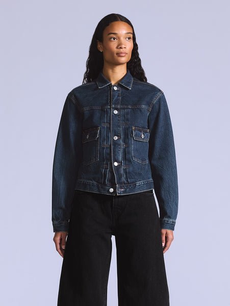 Куртка-тракер BLUETAB TYPE II, СДЕЛАНО В ЯПОНИИ Levi's, Medium Indigo - Worn In