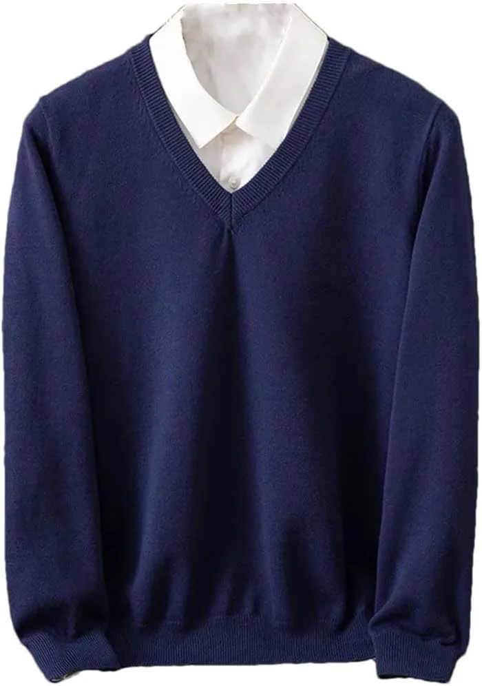 

Мужской свитер толстый пуловер с V-образным вырезом