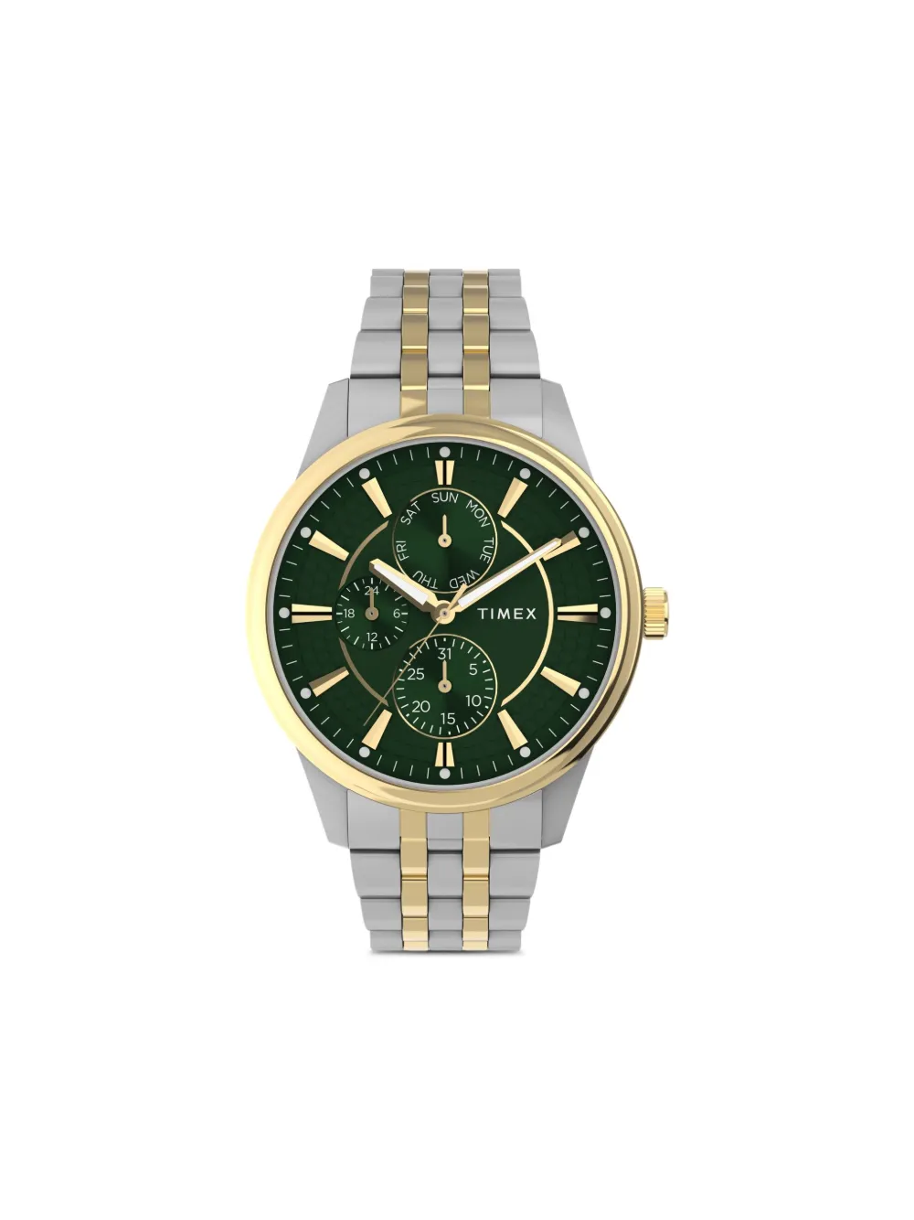 

Наручные часы Stainless Steel Bracelet Green Dial 45 мм Timex, зеленый