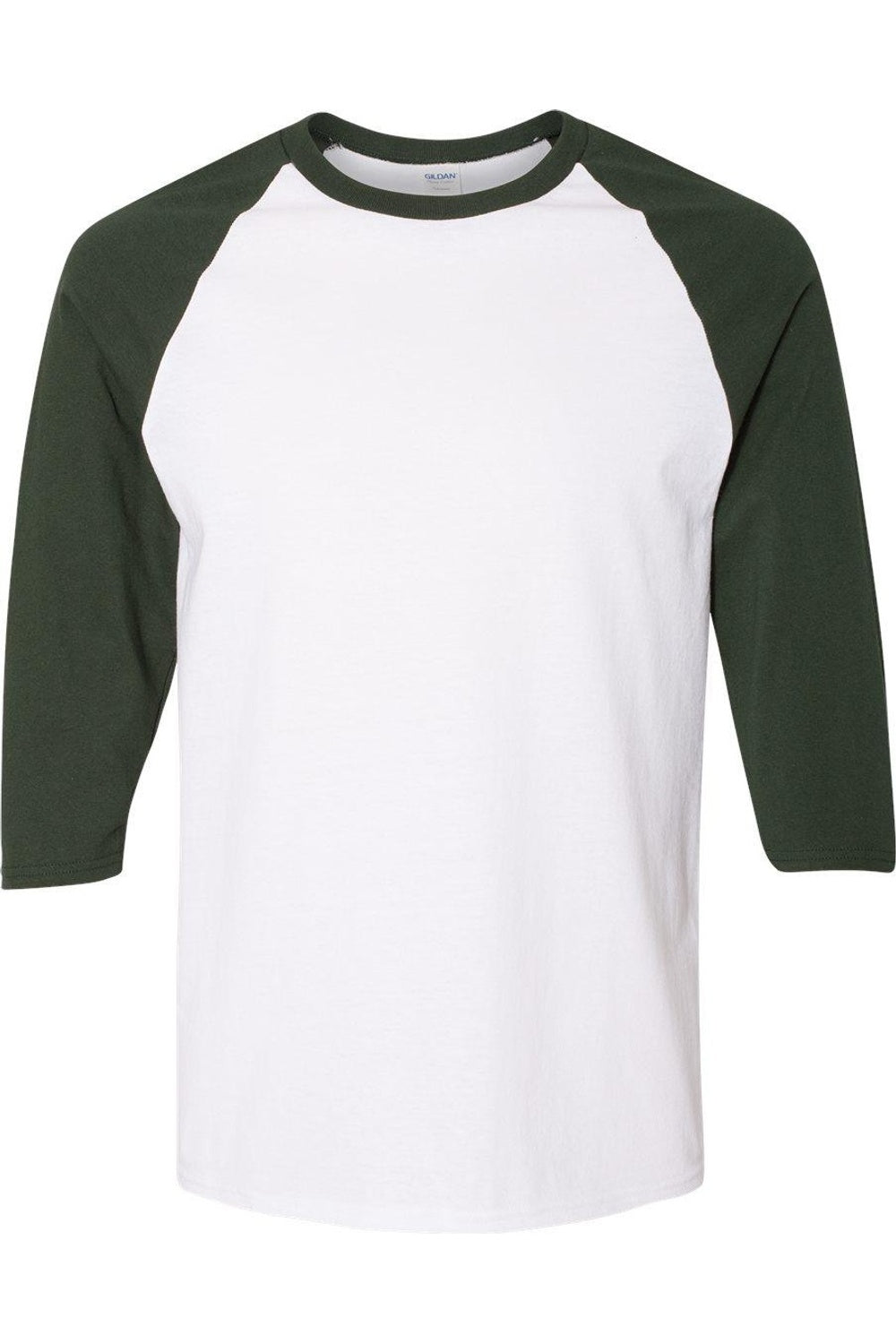 

Футболка Gildan Heavy Cotton с рукавом реглан три четверти, белый/зеленый