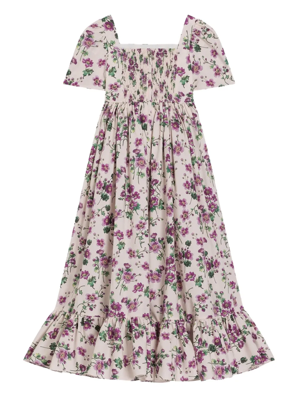 

Платье с цветочным принтом Dolce & Gabbana Kids, белый