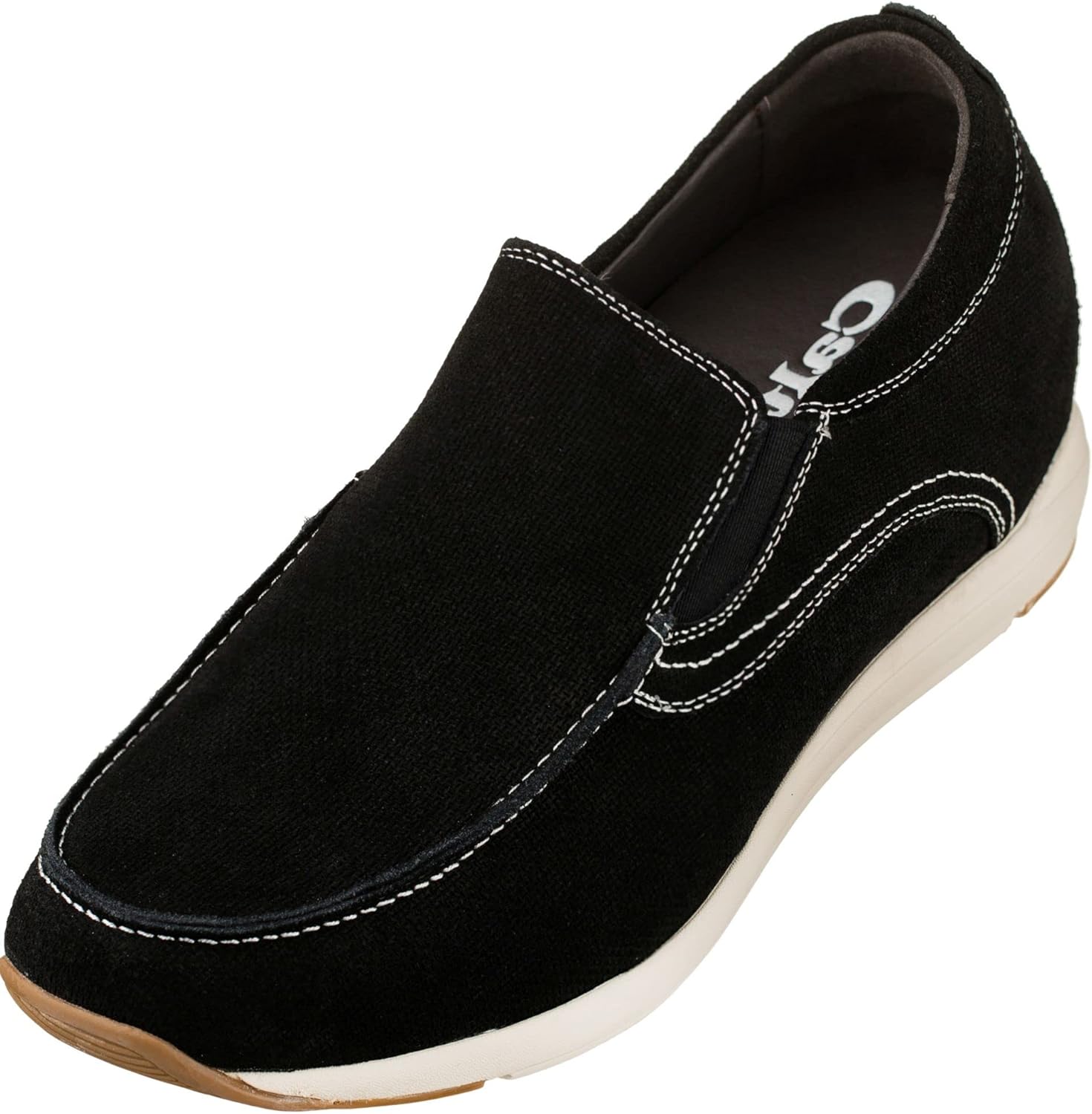 

Мужские невидимые обувные подъемники CALTO - коричневые замшевые слипоны, повседневные лоферы - увеличение роста на 7 см - G4904 - размер 7,5 D(M) US