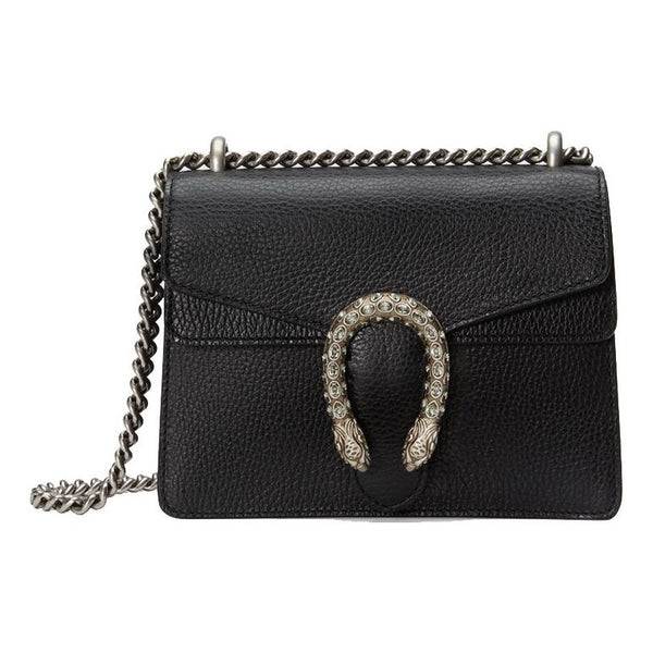 

Сумка dionysus leather mini handbag black Gucci, черный
