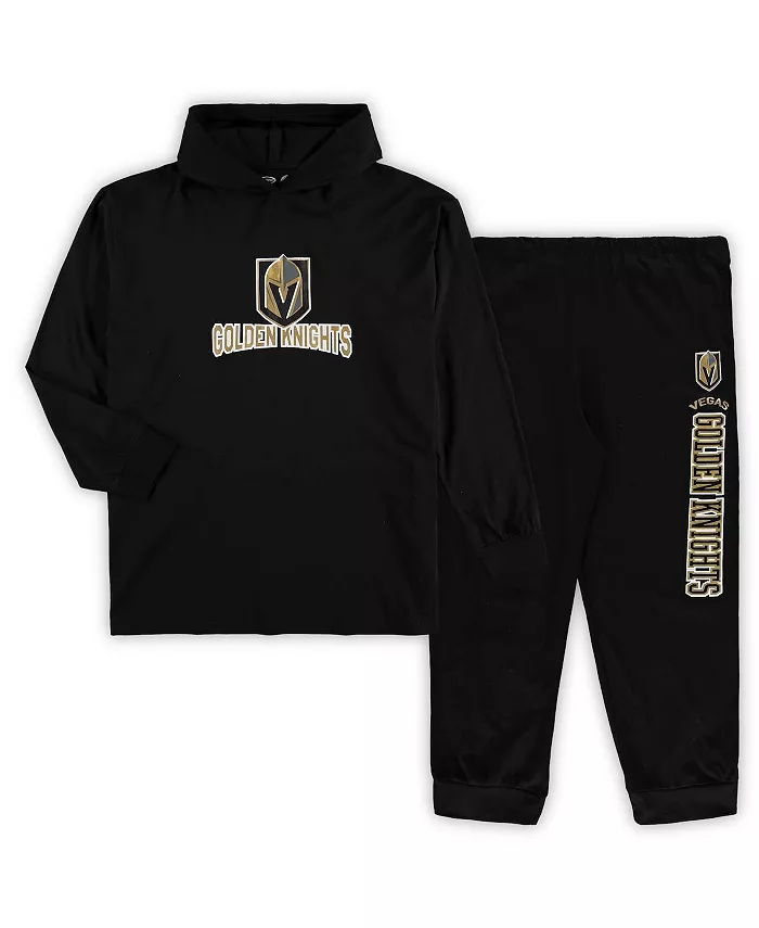 

Мужской черный комплект для сна Big and Tall с худи и джоггерами Vegas Golden Knights Concepts Sport