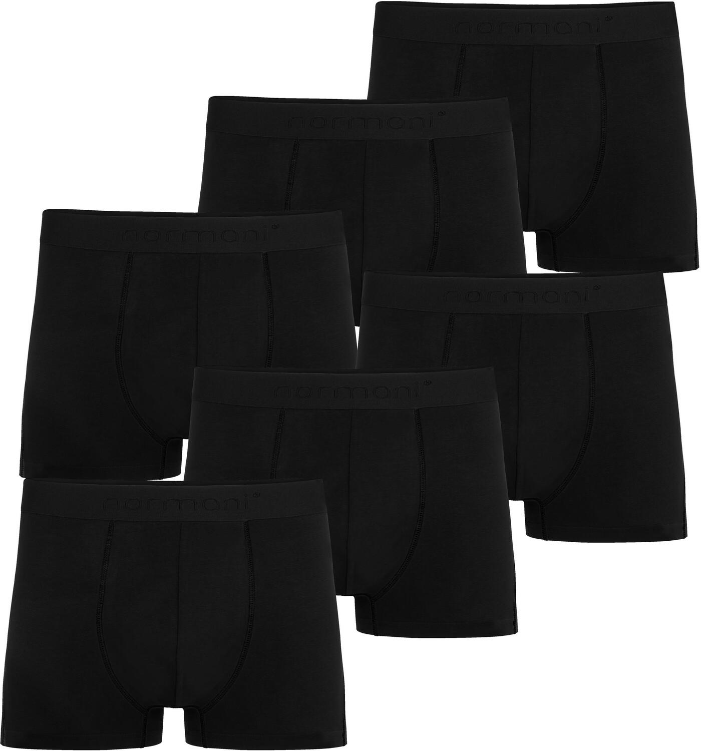 

Боксеры normani 6 Herren Baumwoll-Boxershorts, черный
