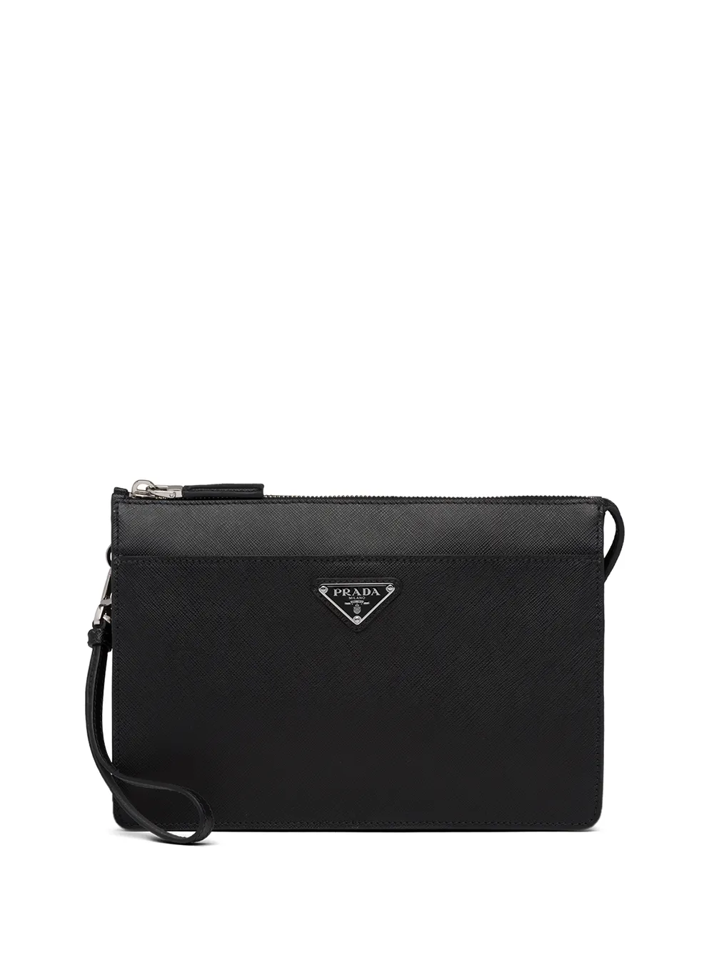 

Клатч с логотипом Prada, черный