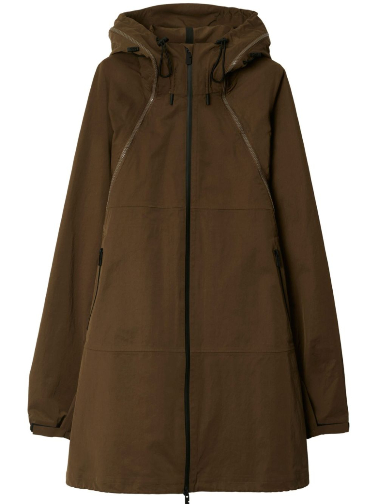 

Пальто-парка с капюшоном Burberry, коричневый