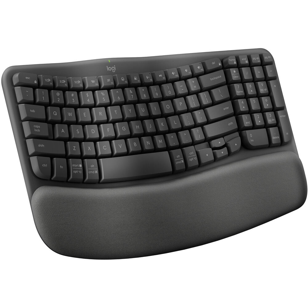 

Беспроводная эргономичная клавиатура Logitech Wave Keys (графит)