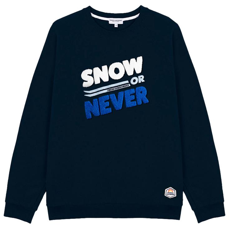 

Толстовка Клайд теплая снег или никогда темно-синяя - м French Disorder