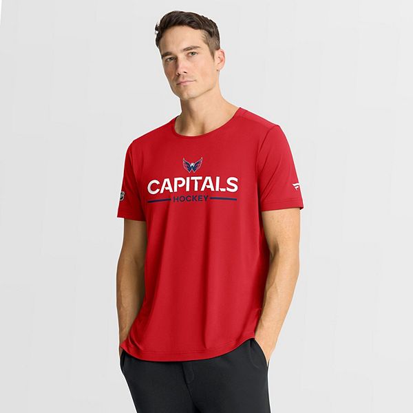 

Мужская красная футболка washington capitals authentic pro rink tech Fanatics