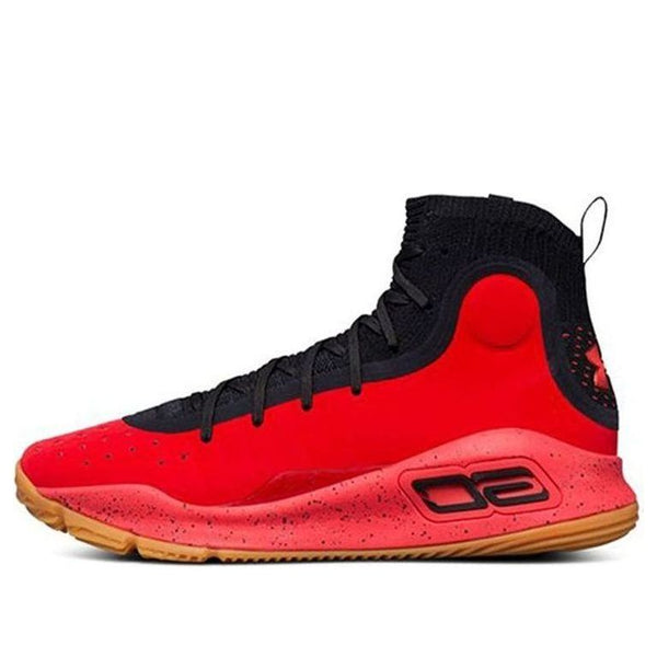 

Кроссовки curry 4 'red black gum' Under Armour, красный