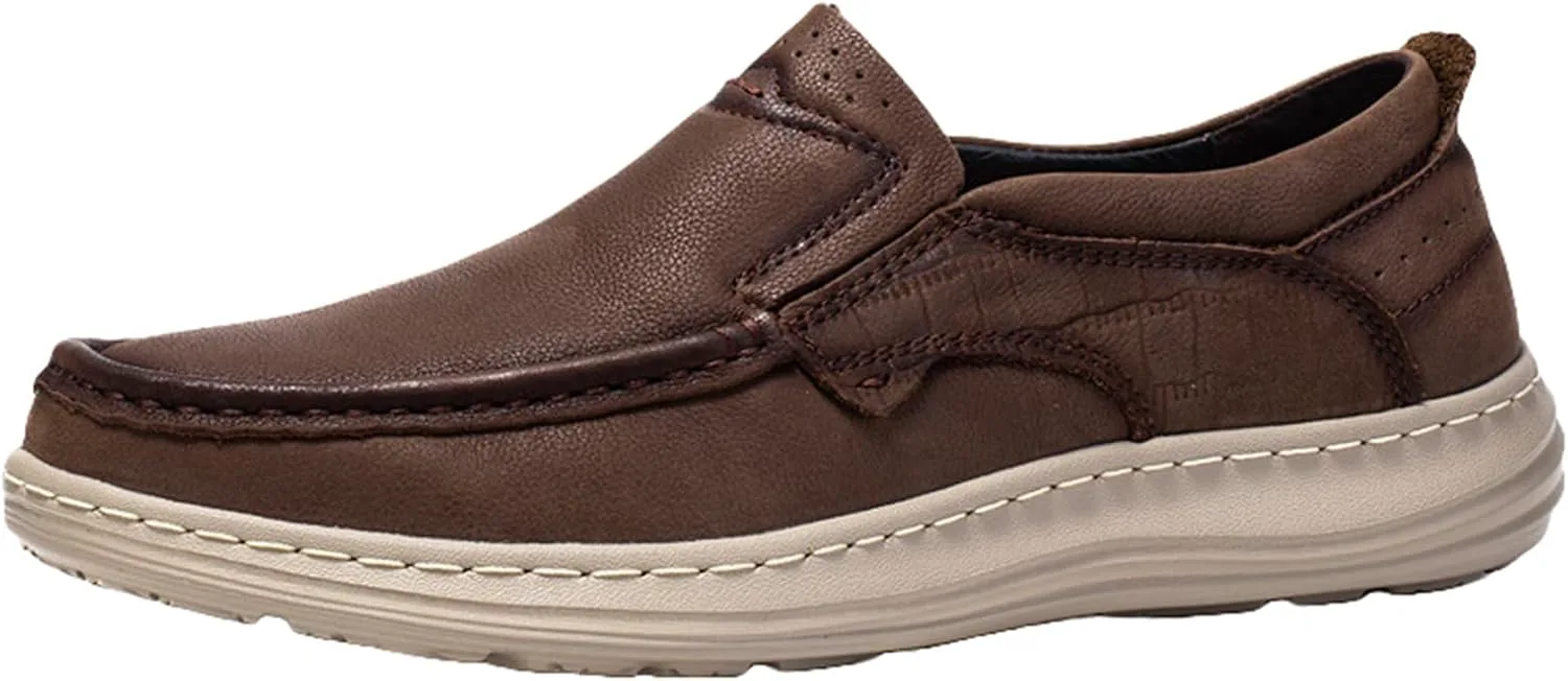 

Мужские слипоны JiuQing, повседневные туфли-лоферы, мягкая подошва, легкие, удобные, для прогулок и деловой носки, коричневый