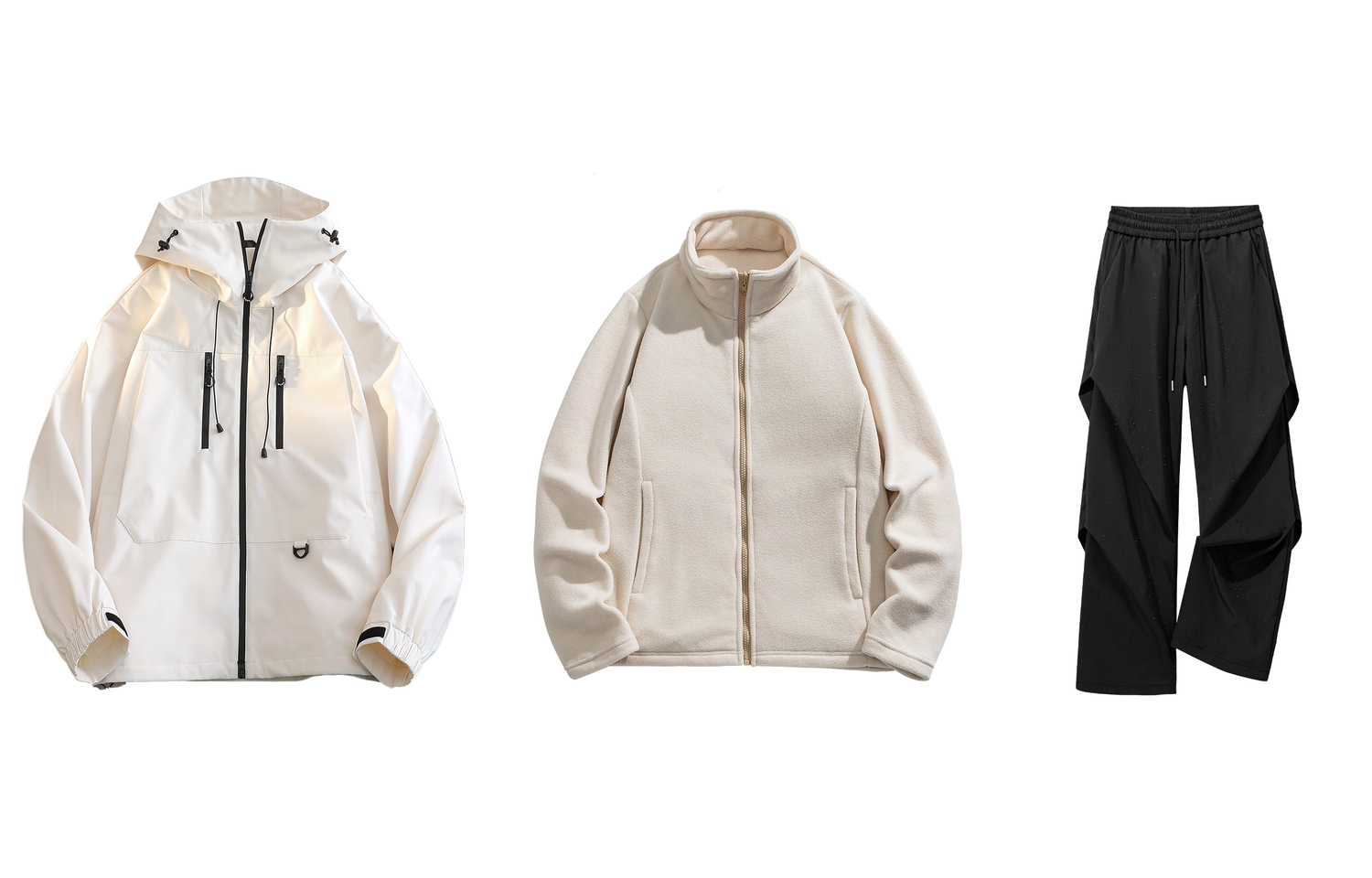 

WARRIOR Куртка Unisex, Beige Apricot+Beige Apricot+Black[3-in-1 Waterproof Clothing Sets]