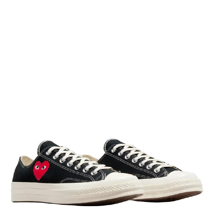 Кроссовки Comme Des Garcons Play X Converse Heart, размер бренда 8 (американский размер 9), черный — фото 2