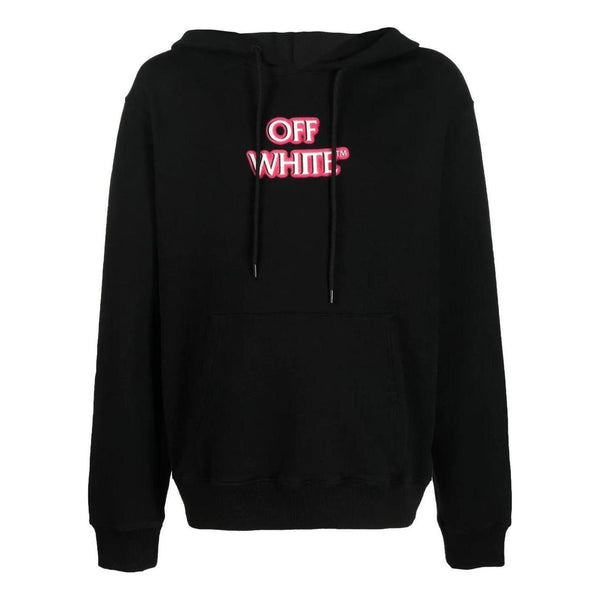 

Толстовка slogan print logo hoodie 'black' Off-White, черный