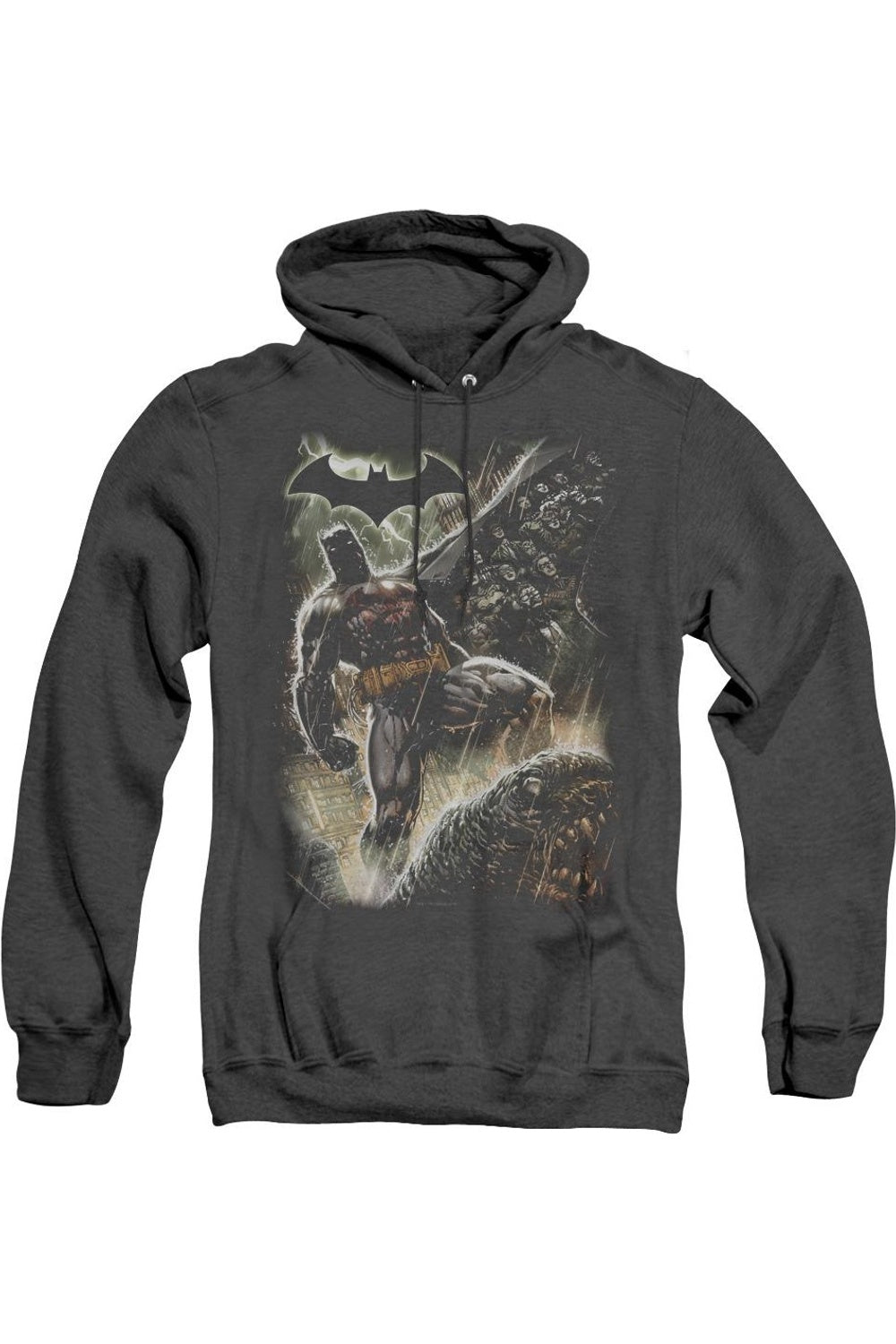 

Batman Family Adult Heather Hoodie / Толстовка с капюшоном Gildan, черный