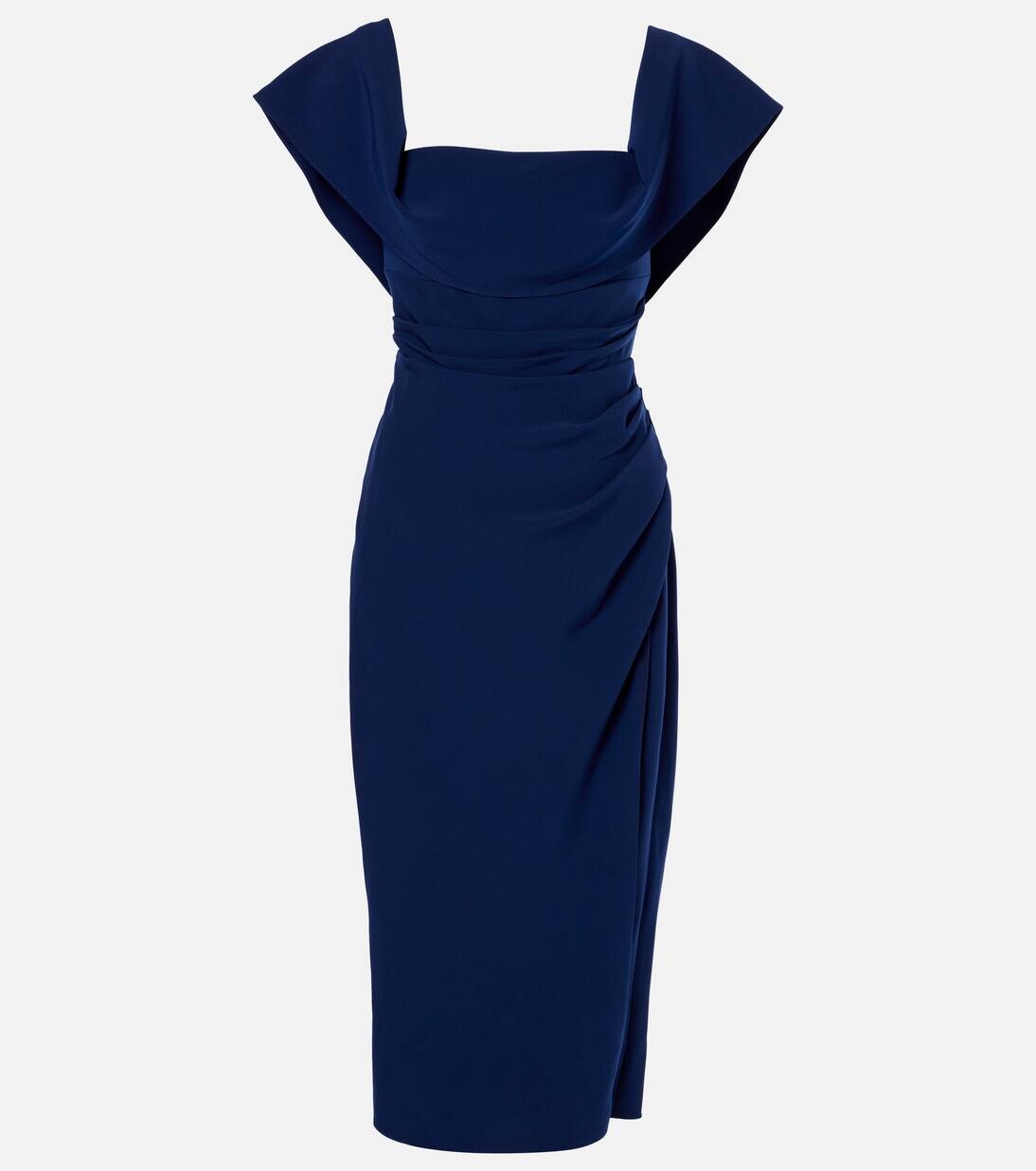 

Платье миди с драпировкой Carolina Herrera, цвет midnight
