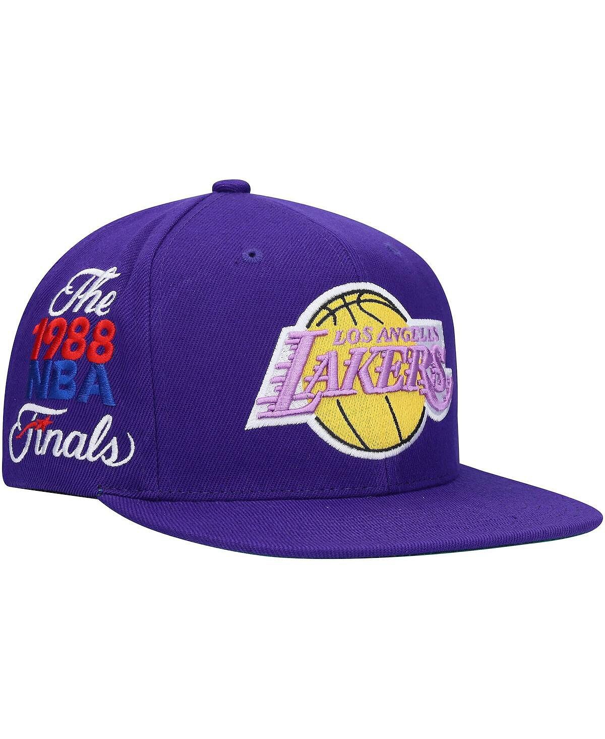 

Мужская фиолетовая кепка Snapback с нашивкой размера Xl Los Angeles Lakers Hardwood Classics 1988 NBA Finals Mitchell & Ness