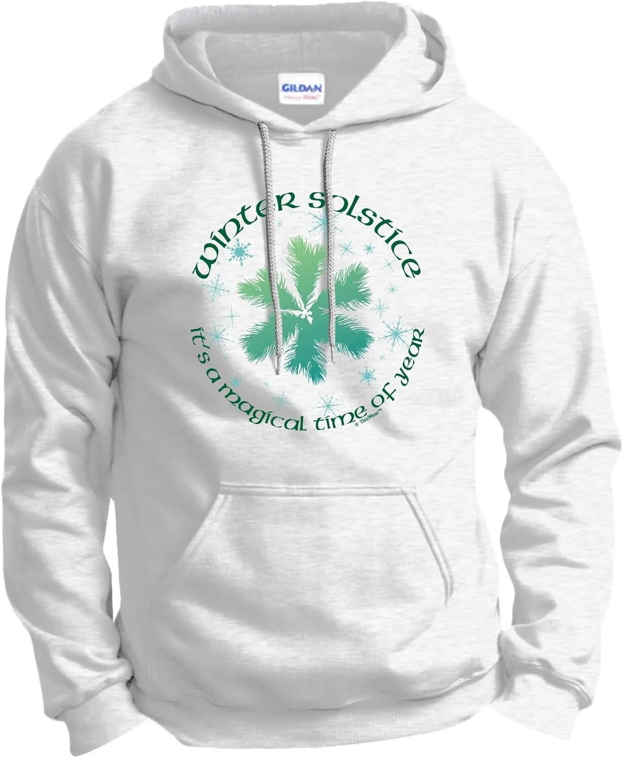

ThisWear Winter Solstice худи с длинным рукавом и передним карманом