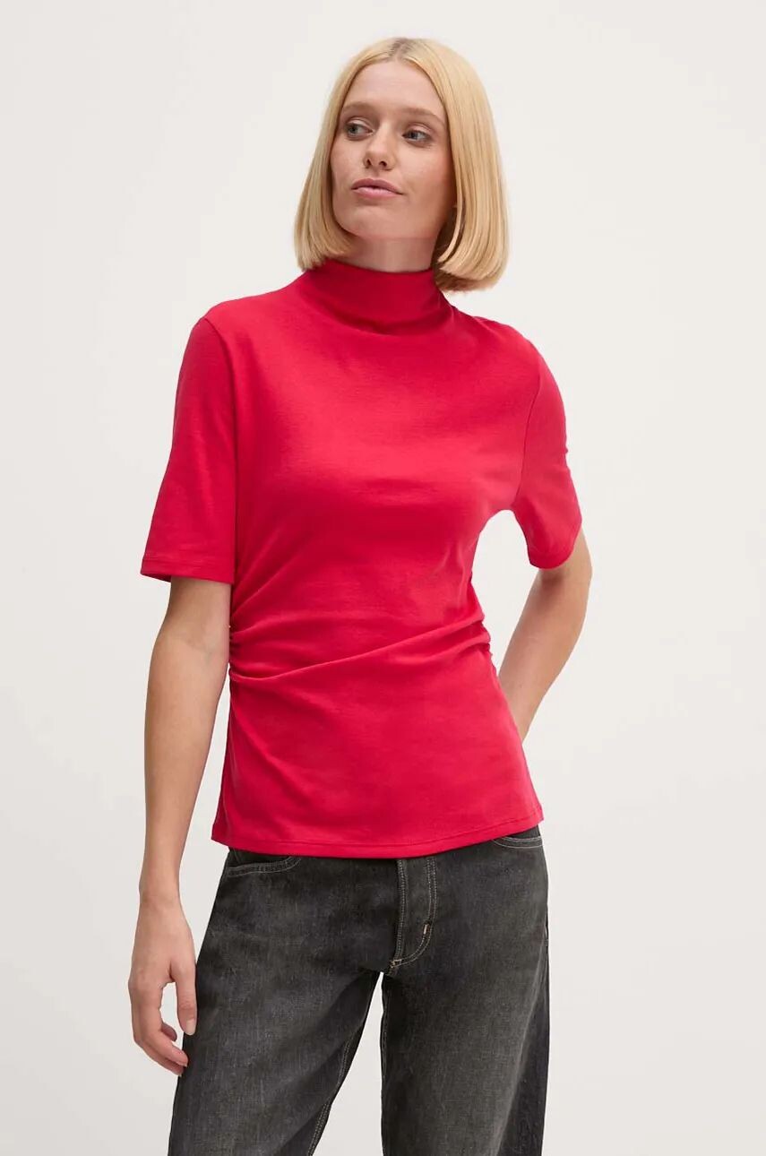 

Хлопковая блузка United Colors of Benetton, розовый