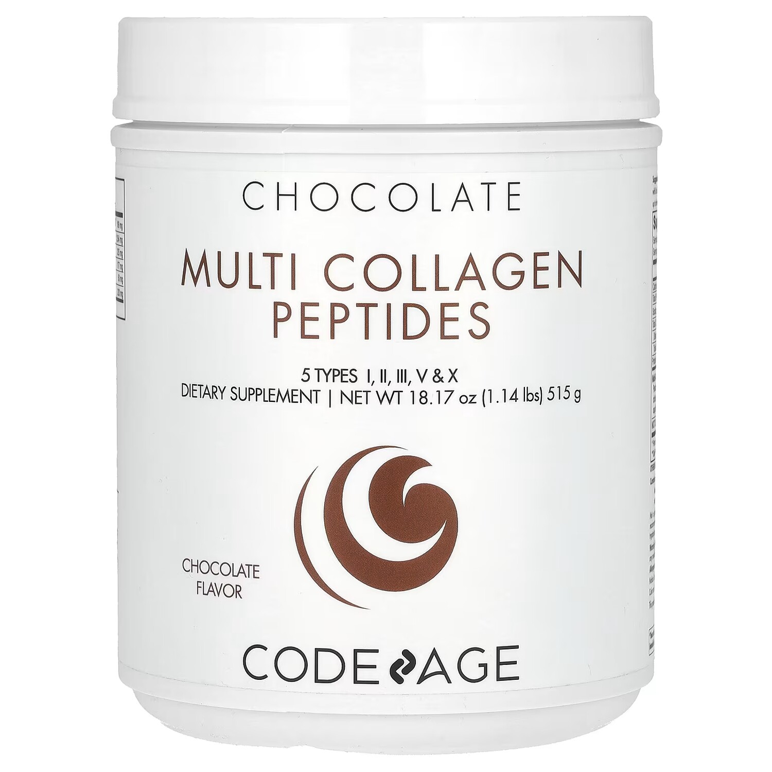 

Codeage Multi Collagen Peptides Шоколад, 18,17 унций (515 г)