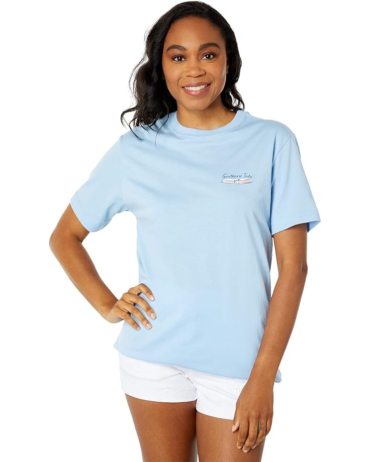 

Футболка Southern Tide Surfboard Flag T-Shirt, цвет Sky Blue