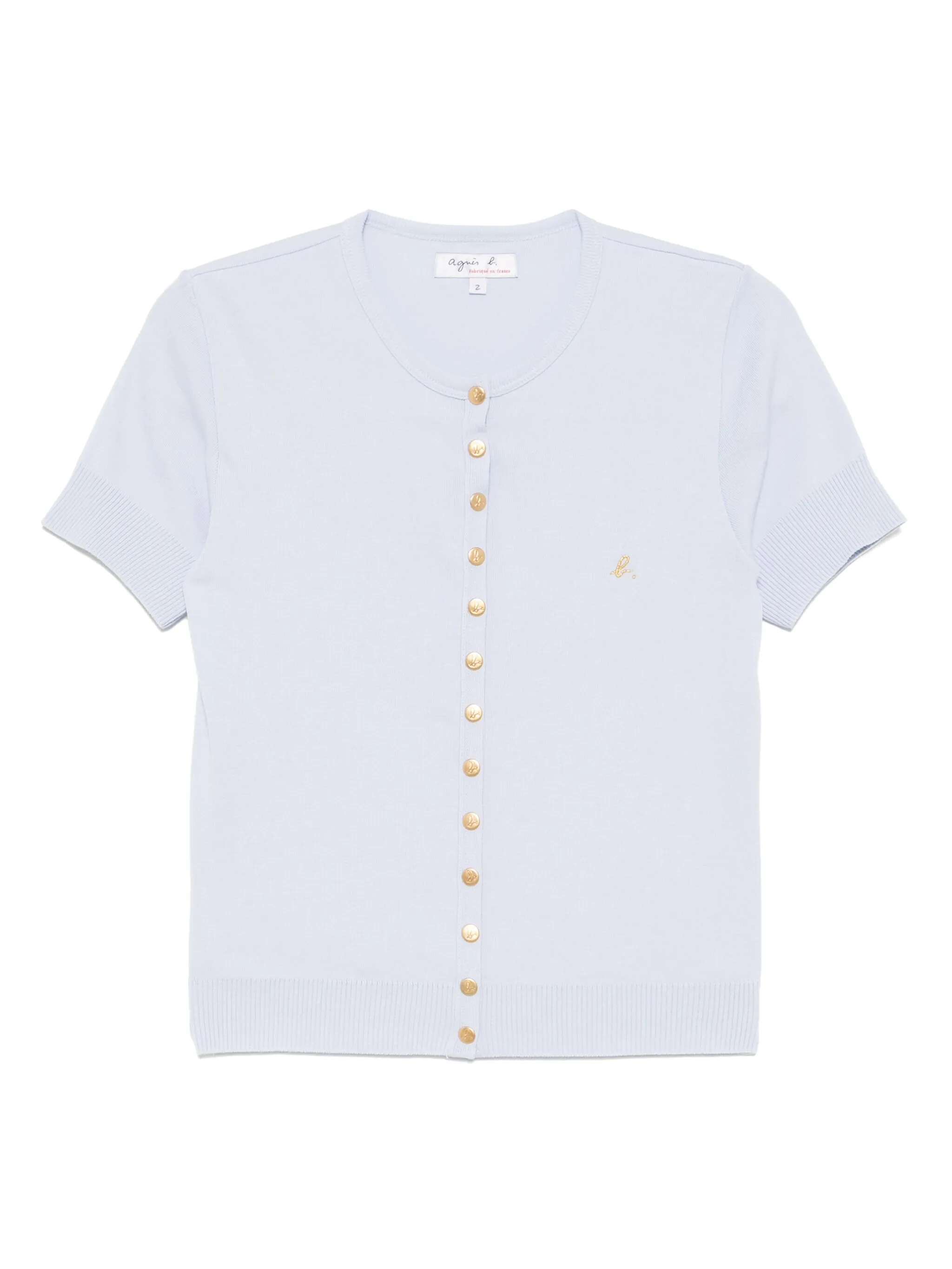 

Кардиган с короткими рукавами Agnès B., синий