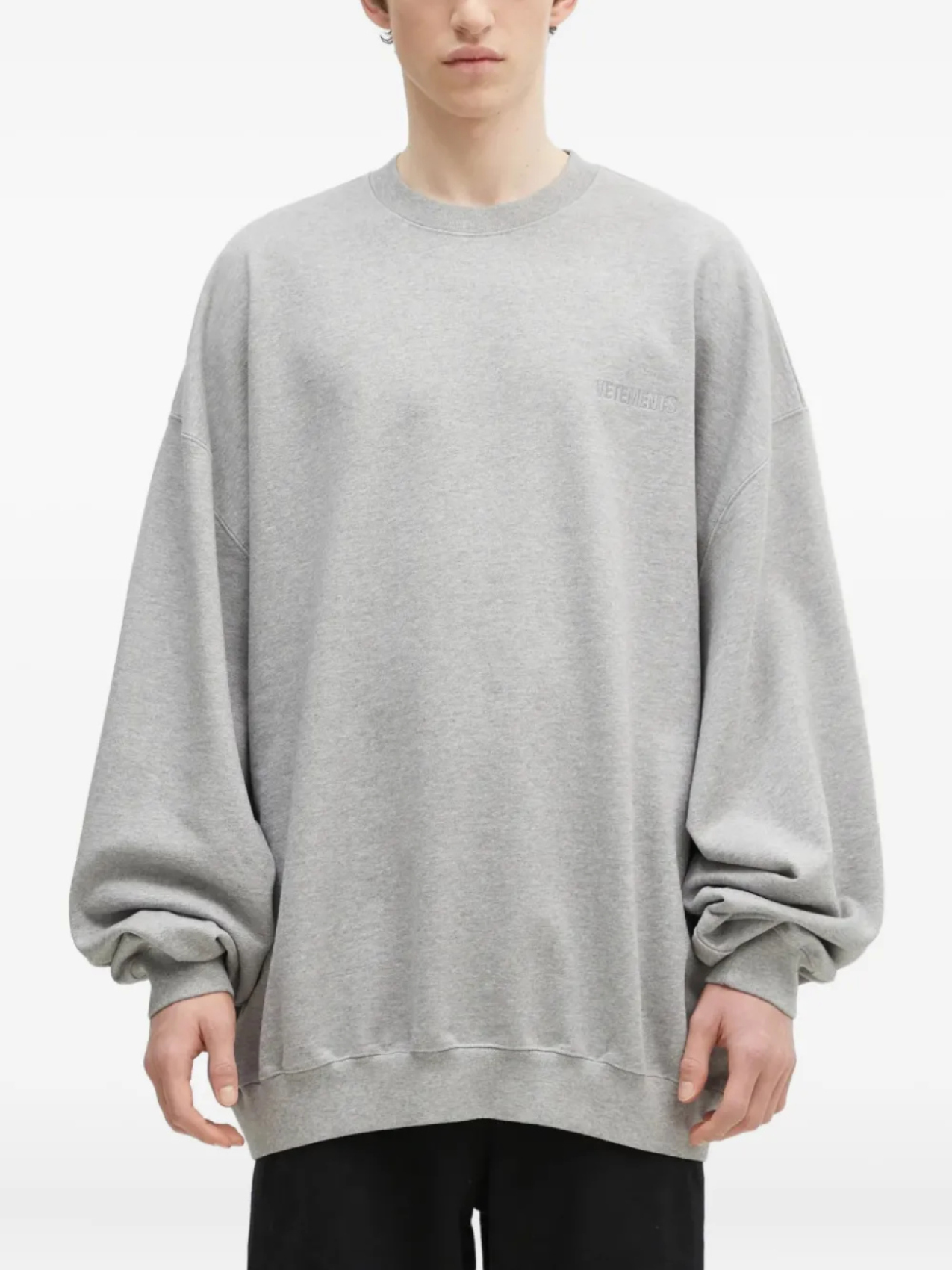 

Толстовка с вышитым логотипом VETEMENTS, серый