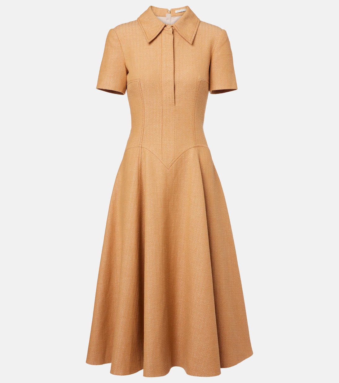 

Платье Jody из смеси хлопка и льна Emilia Wickstead, желто-коричневый