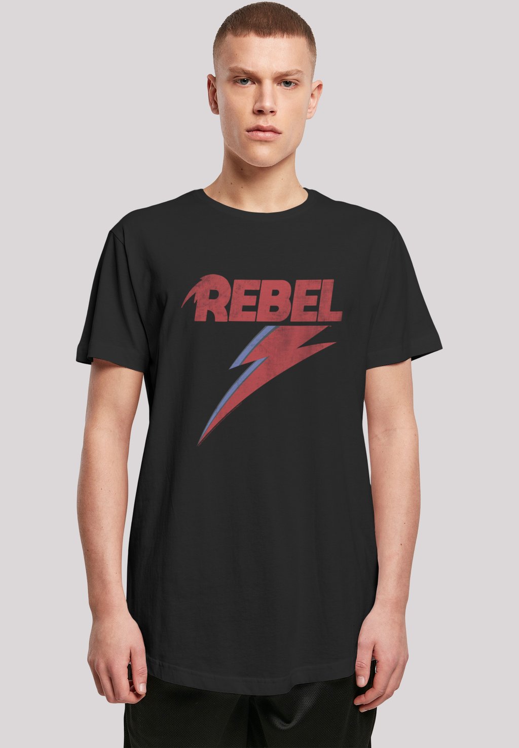 

Футболка с принтом DAVID BOWIE DISTRESSED REBEL F4NT4STIC, черный