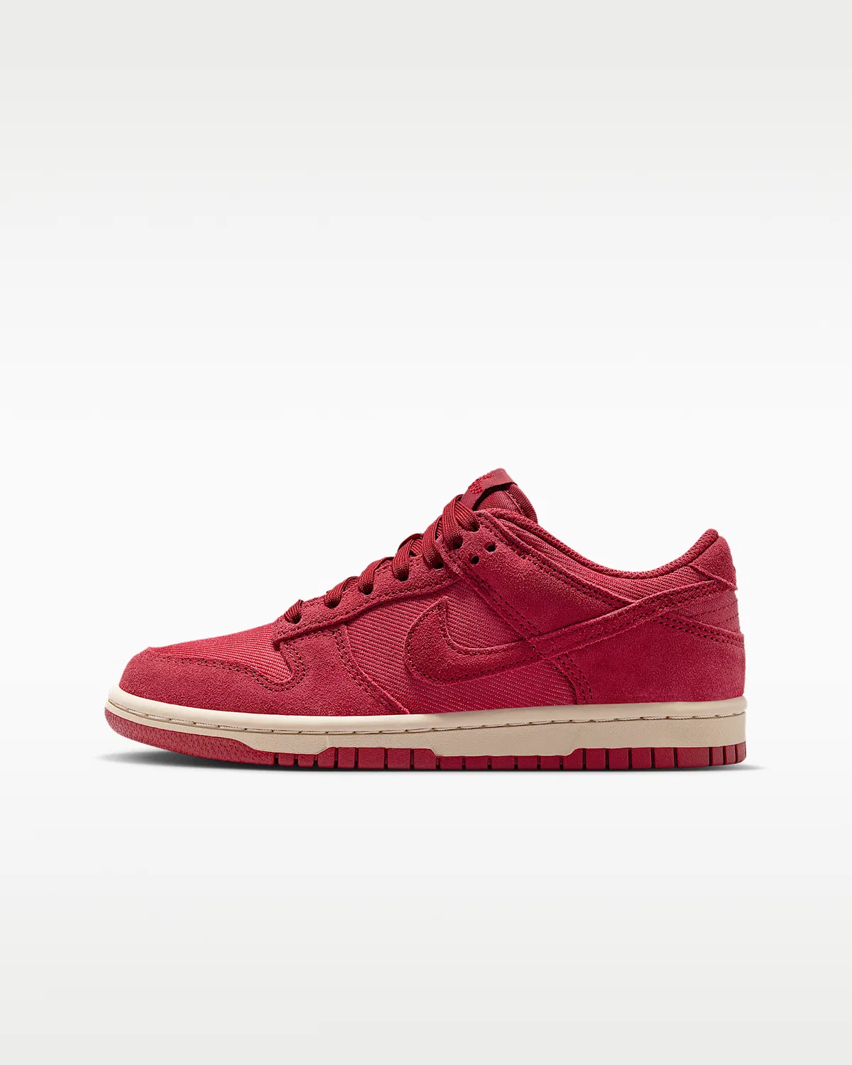 Кроссовки Nike Dunk Low SE для старших детей, Team Crimson/Team Crimson/Sanddrift/Team Crimson