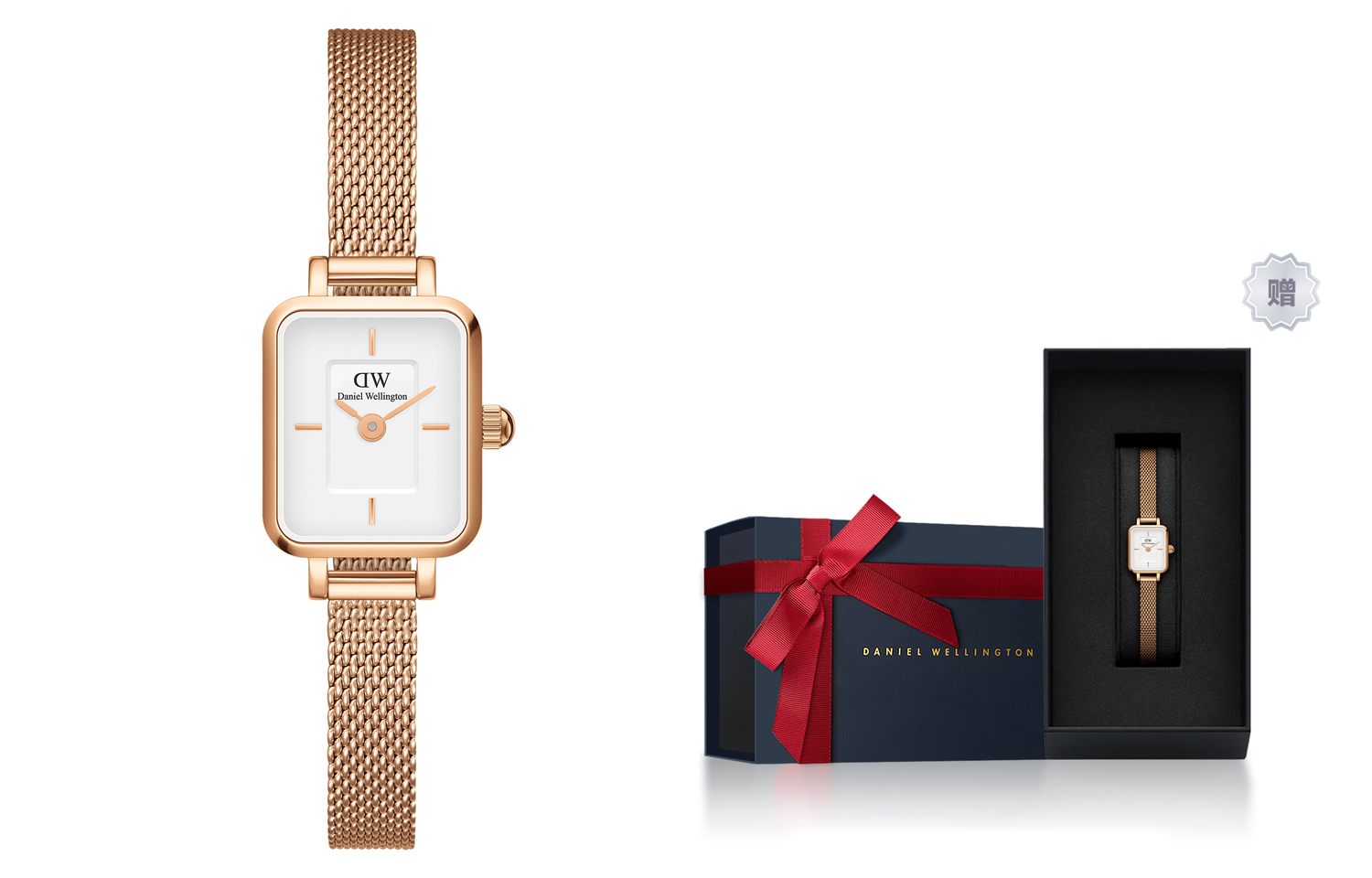 

DW/DanielWellington Часы Quadro Mini Melrose 18mm, Brand-New Limited Premium Blue Box