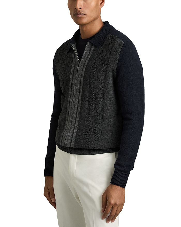 

Кардиган Tennant Wool Color Block Regular Fit REISS, мультиколор