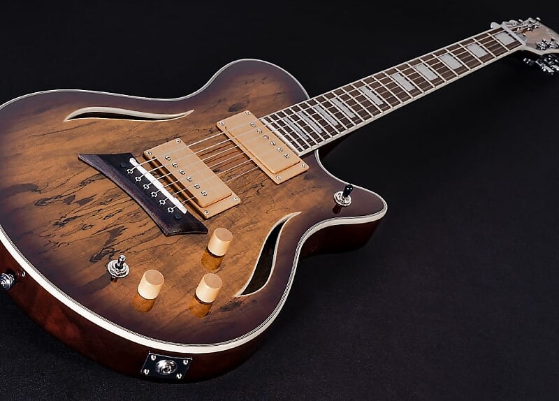 

Электрогитара Michael Kelly MKHSSSBPYZ Hybrid Special Spalted Maple Top Mahogany Body 6-String Electric Guitar